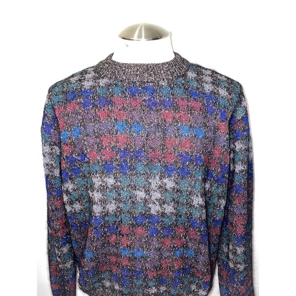 Missoni Uomo Vintage Cardigan Sweater Colorful Pullover Cotton